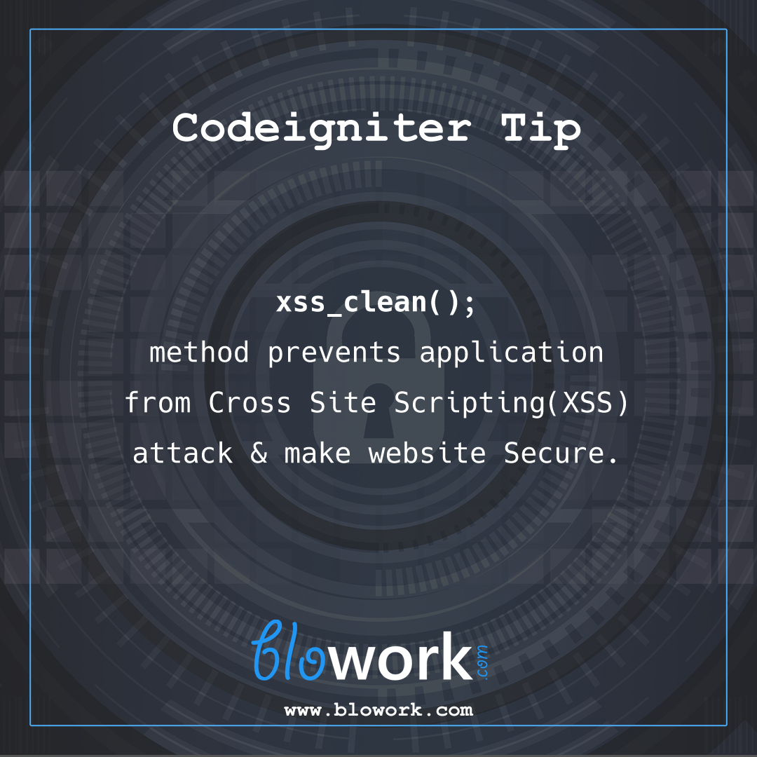 How can I prevent Cross Site Scripting attack on my codeignitor website using xss_clean method | Blowork